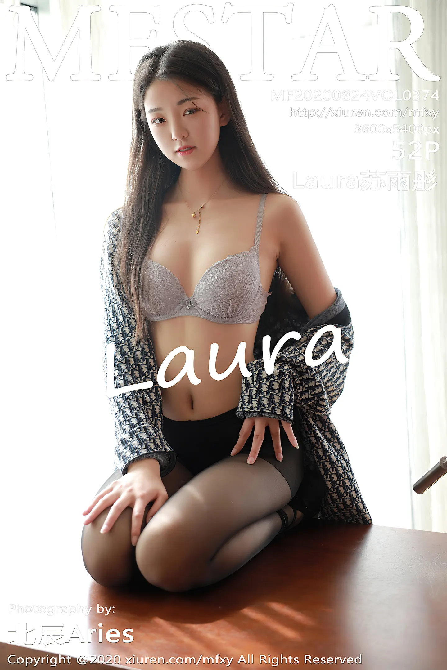 [MFStar模范学院]Vol.374_嫩模Laura苏雨彤格子衬衫秀性感内衣无内黑丝裤袜诱惑写真52P-秀人网 - XiuRen.Space